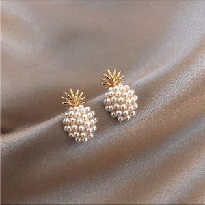 Pineapple Faux Pearl Earrings